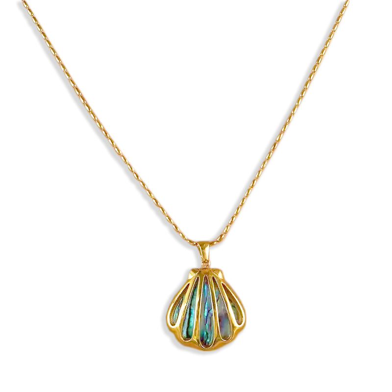 Aqua Shell Necklace