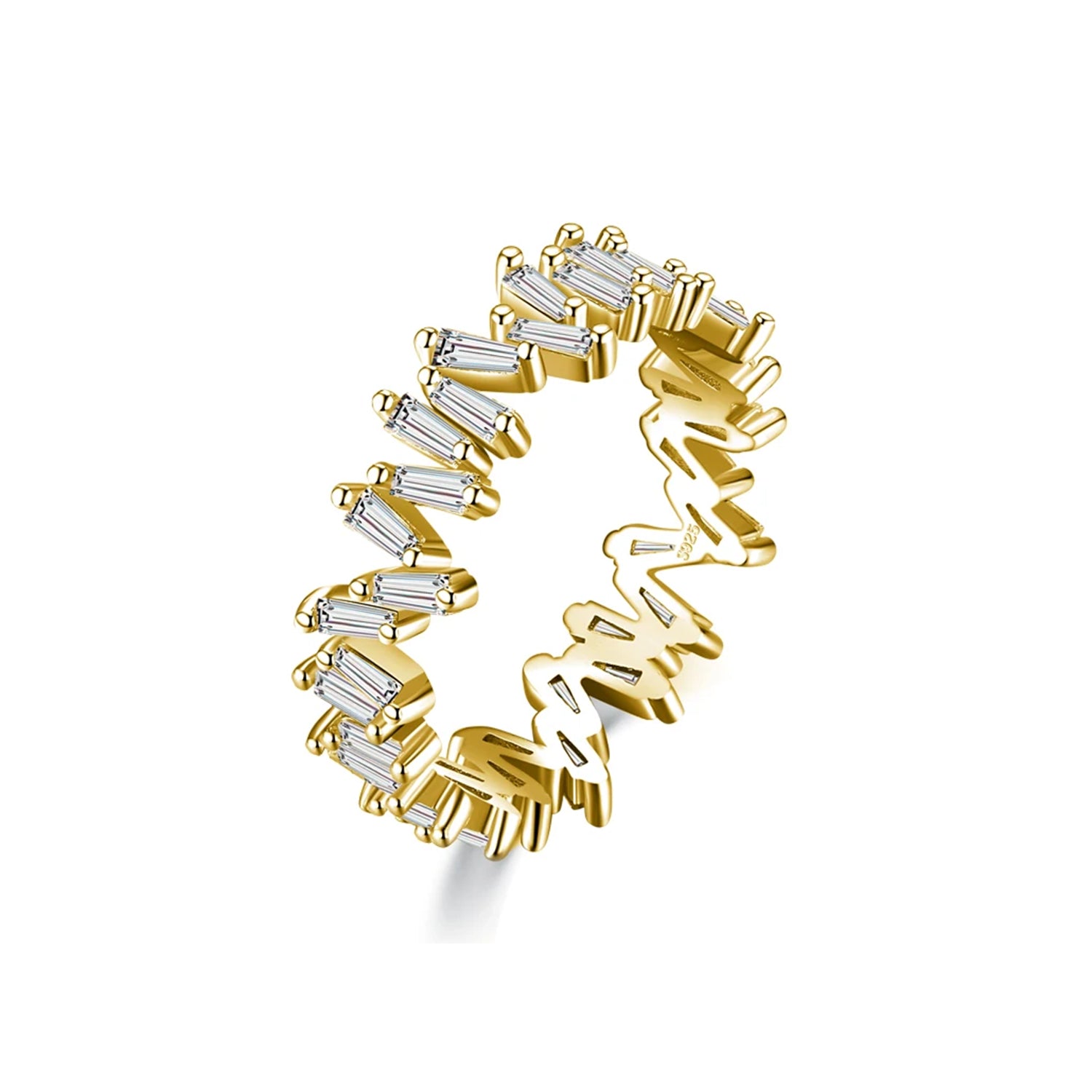 S925 Irregular Emerald Ring