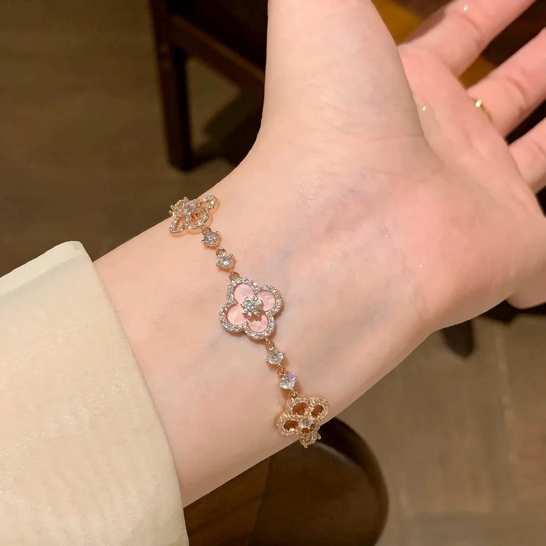 Diamond Clover Bracelet