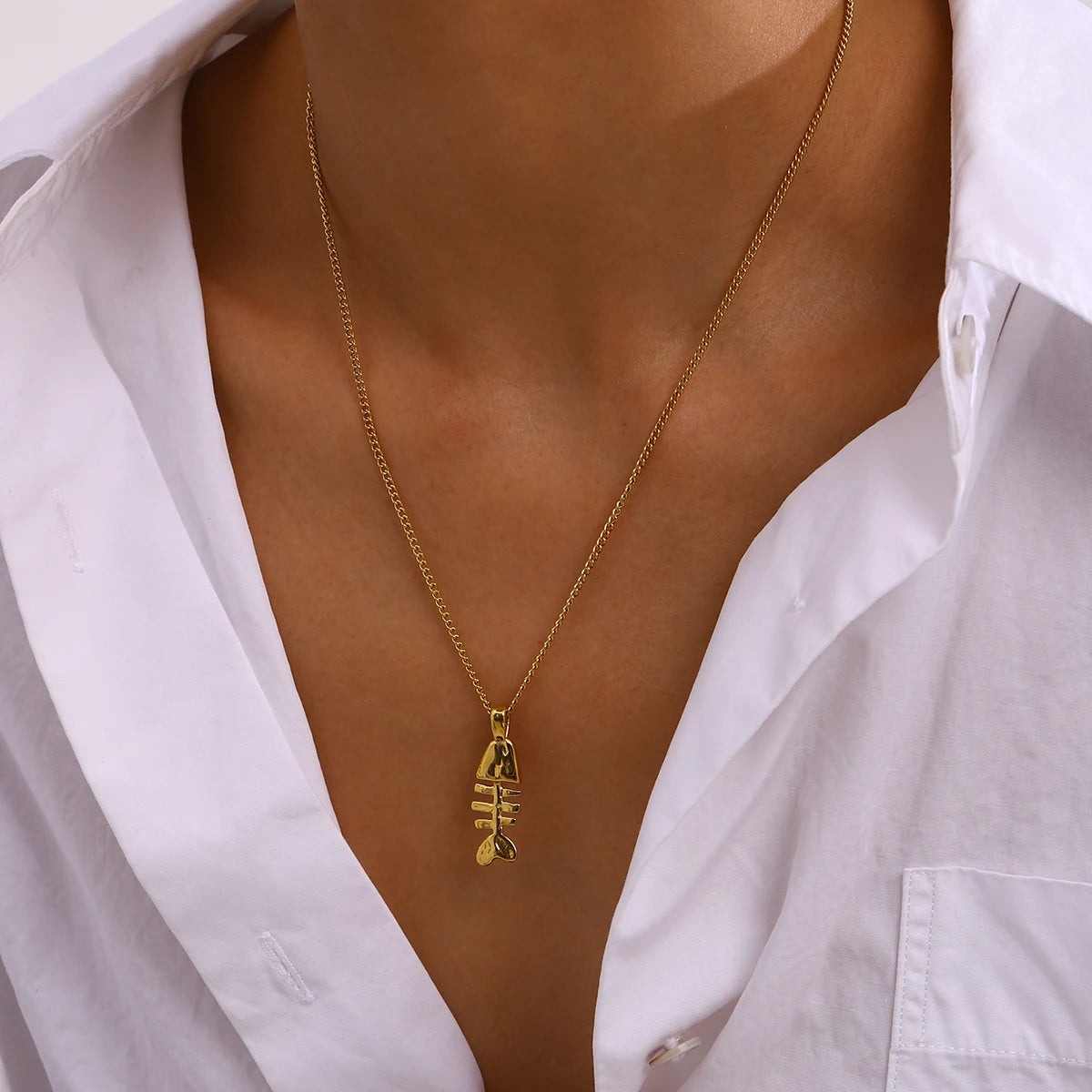 Bone Fish Necklace