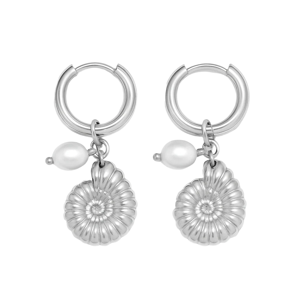 Ammonite Shell Earrings