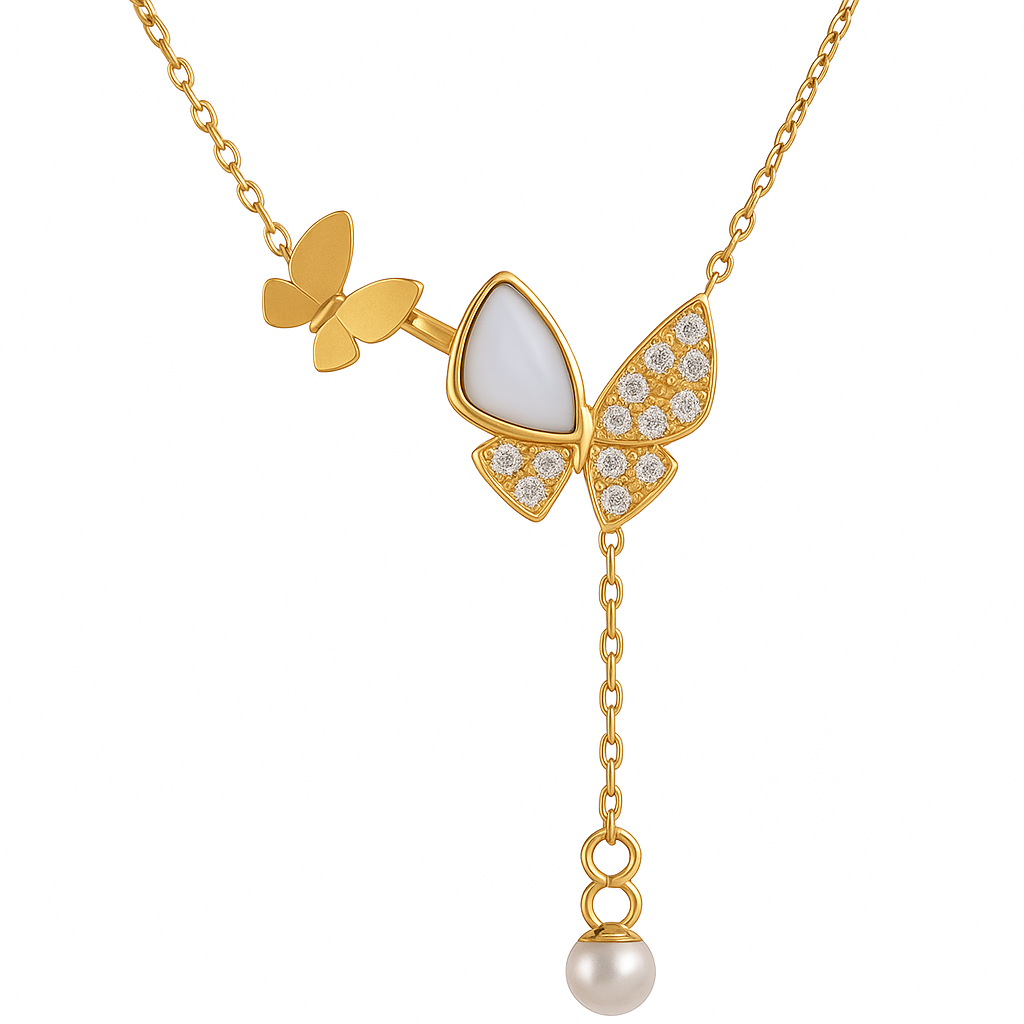 Double Butterfly Necklace