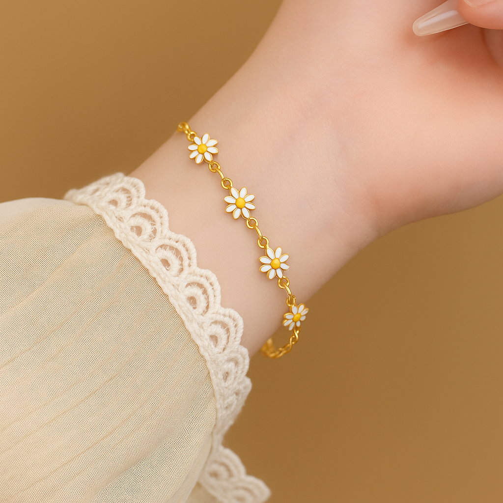 Daisy Flower Bracelet