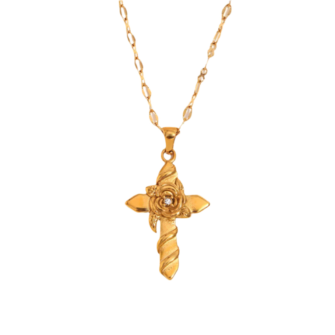 Roses Cross Necklace