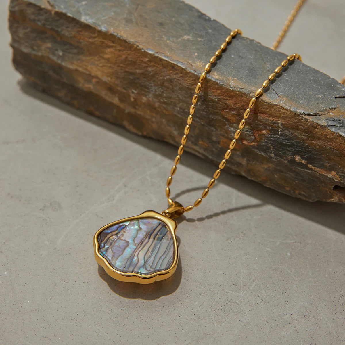 Aqua Shell Necklace