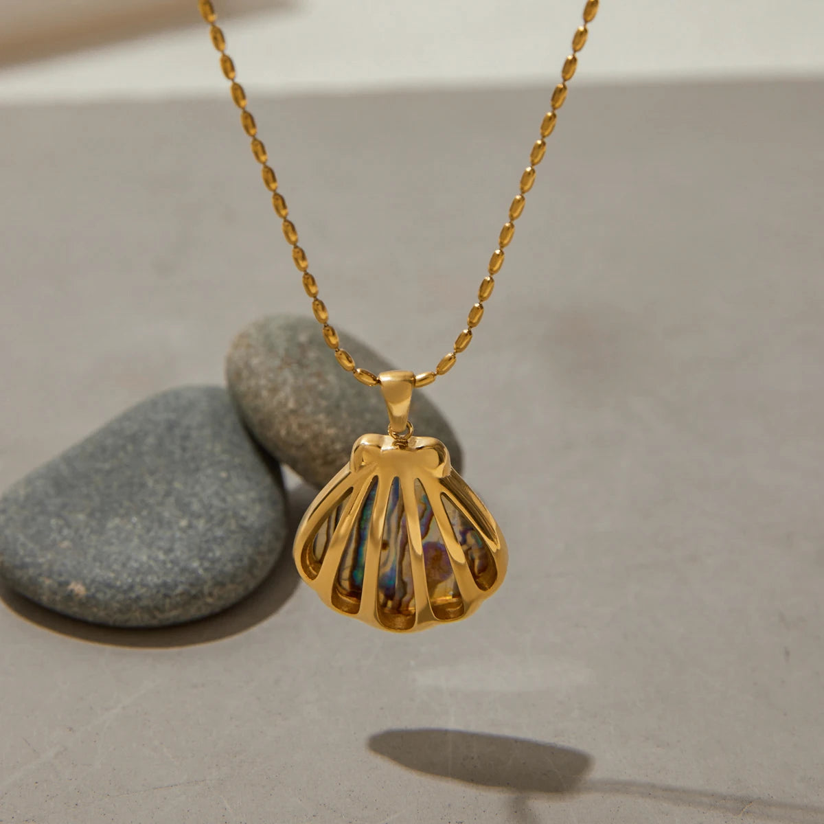 Aqua Shell Necklace