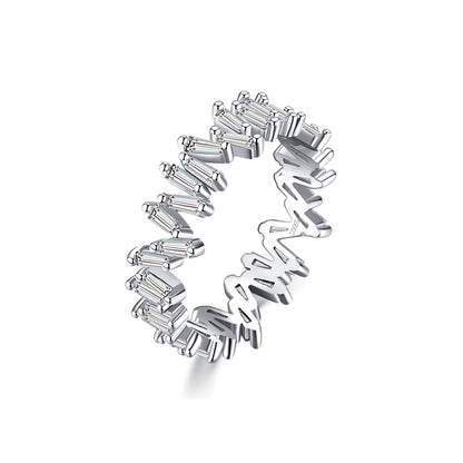 S925 Irregular Emerald Ring