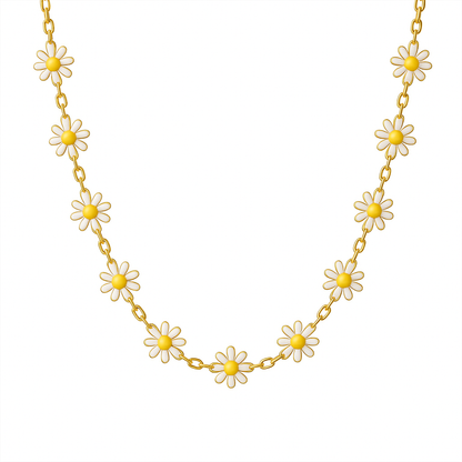 Halsband med prästkrageblomma