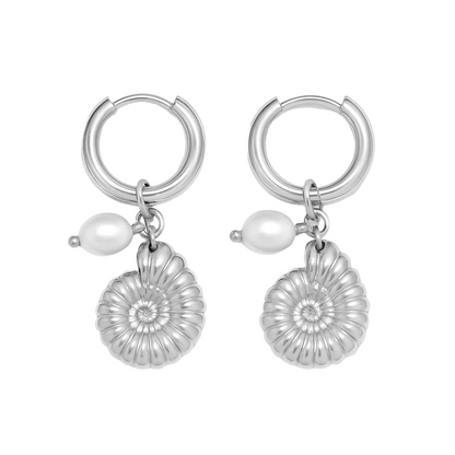 Ammonite Shell Earrings