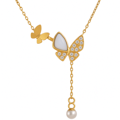 Double Butterfly Necklace