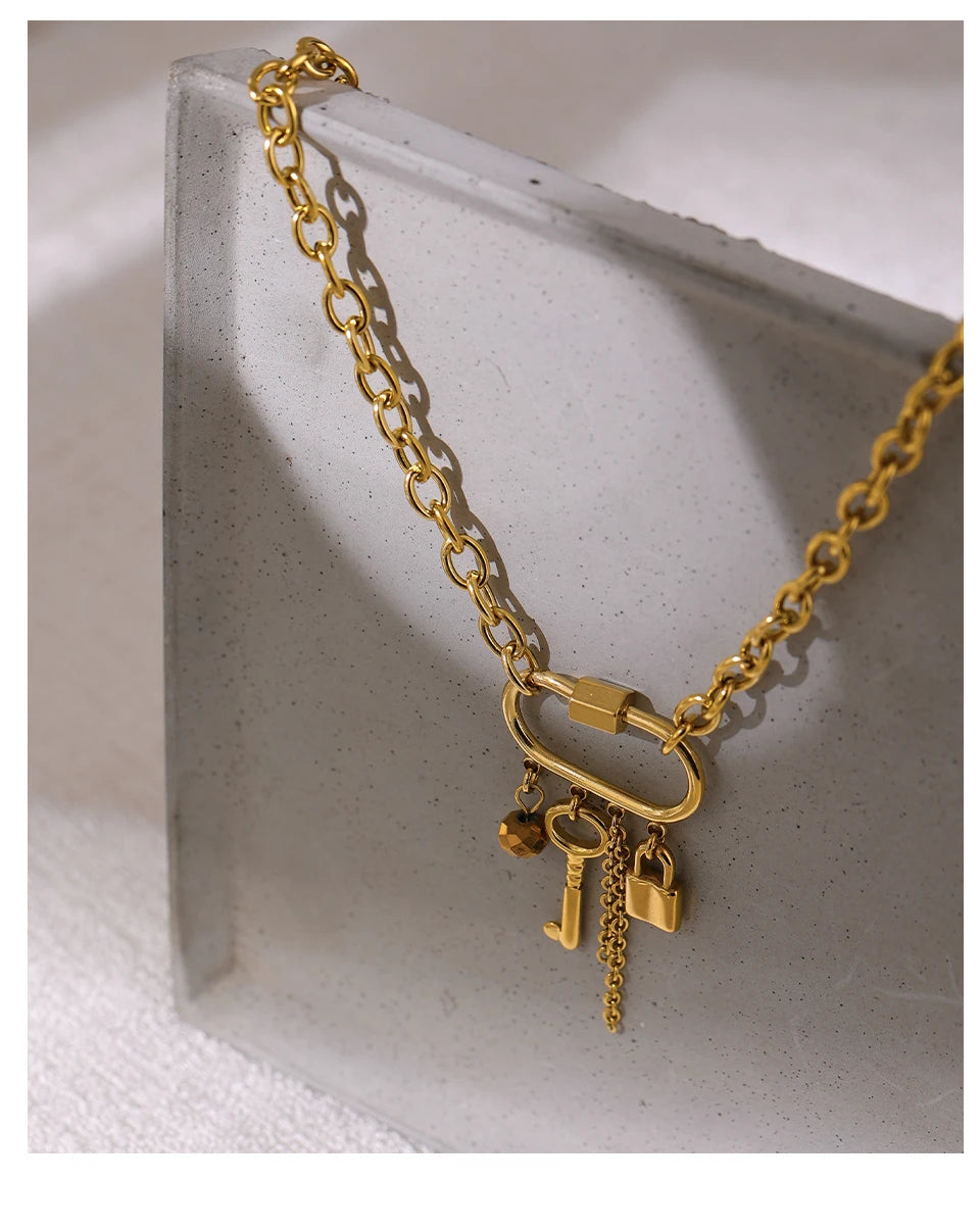 Key Lock Necklace