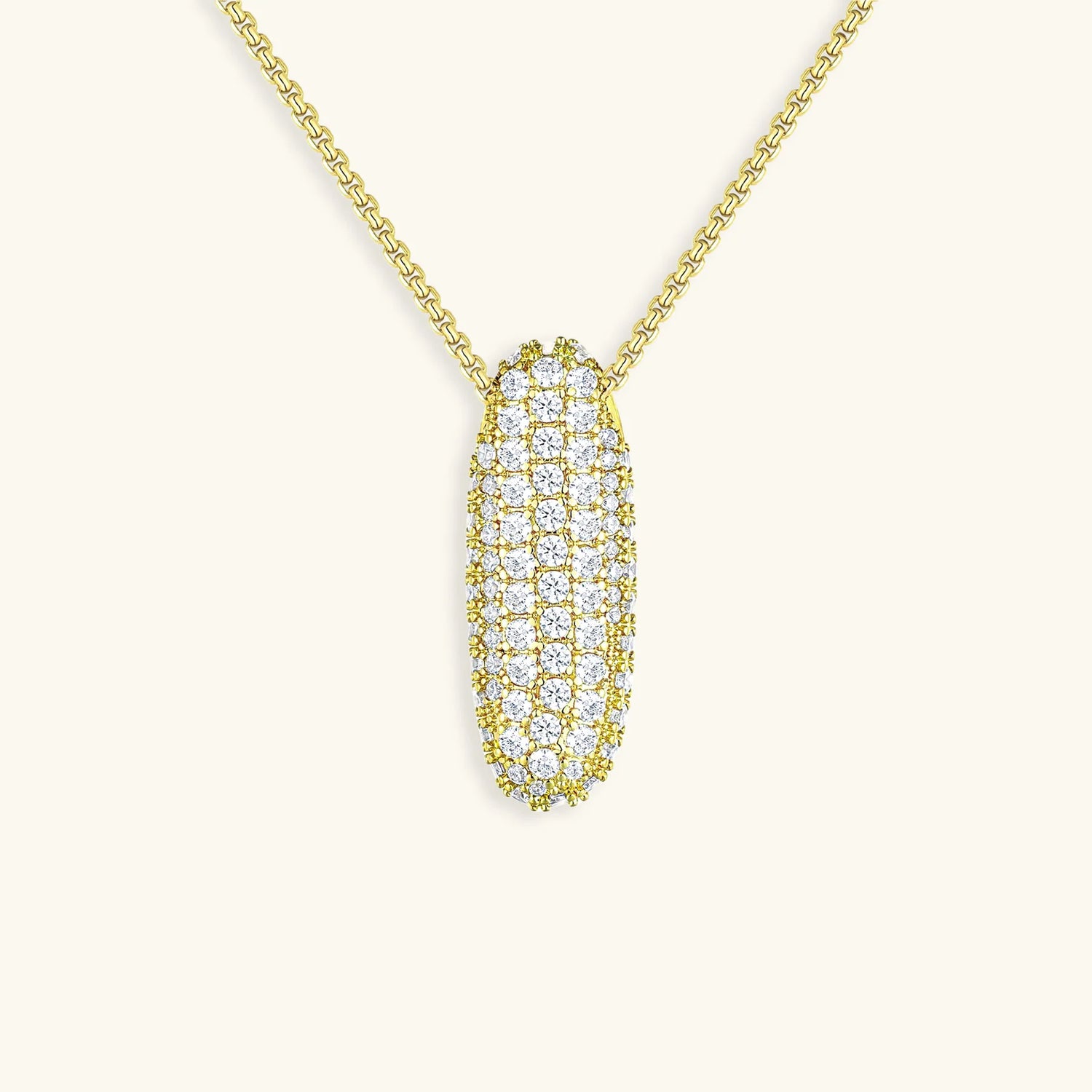 Bubble Initial Diamond Necklace