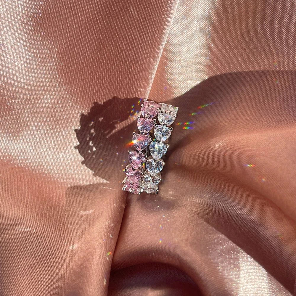 S925 Infinite Hearts Ring