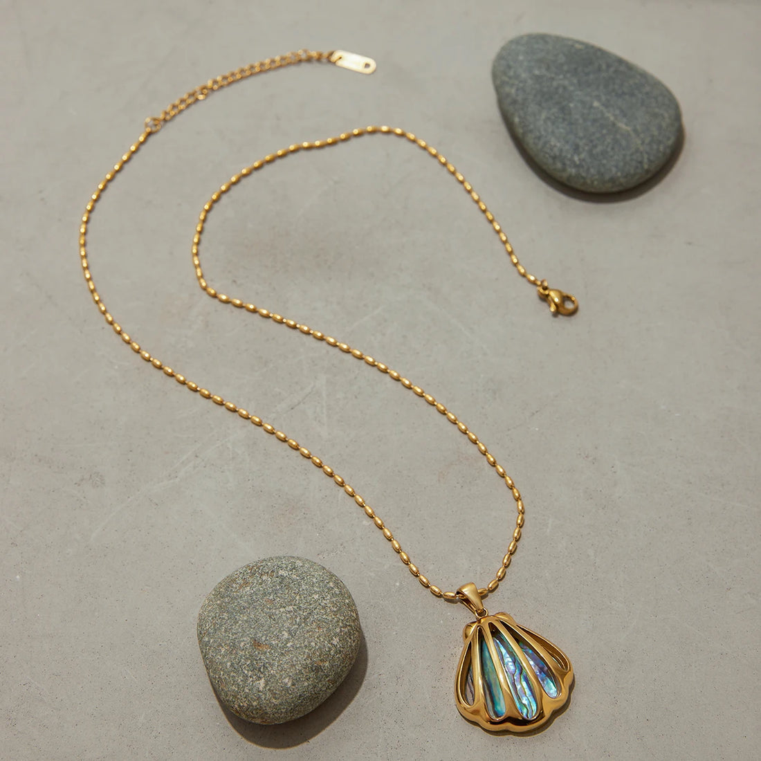Aqua Shell Necklace