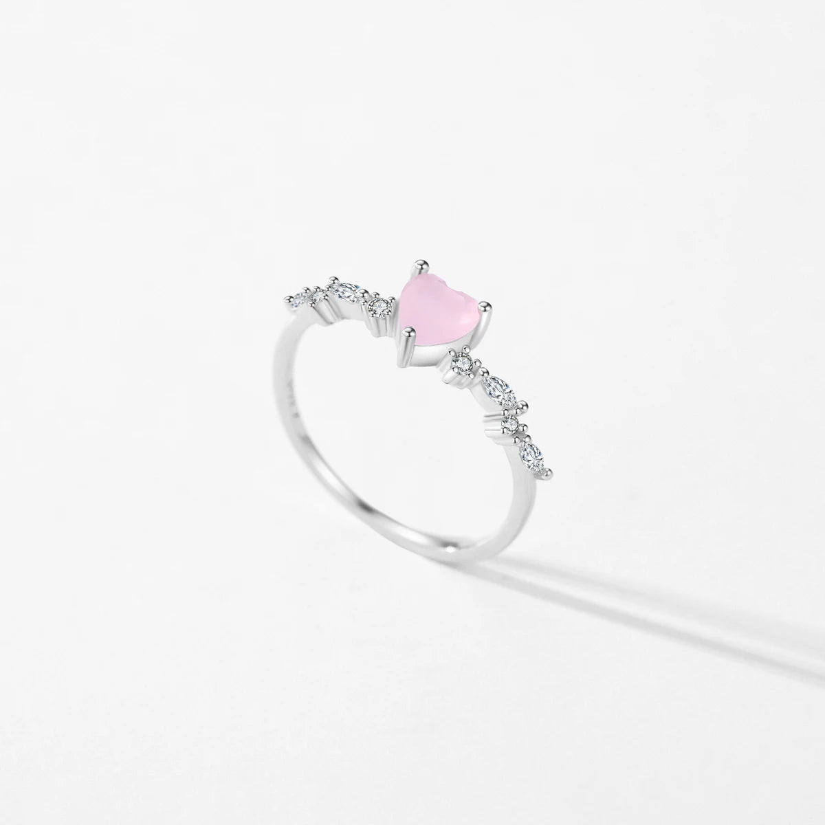 S925 Pink Heart Ring