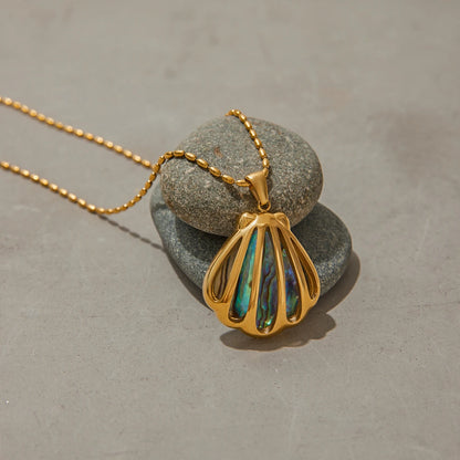 Aqua Shell Necklace
