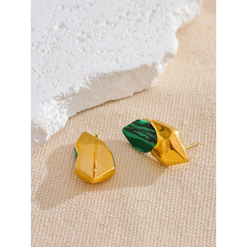 Malachite Teeth Earrings