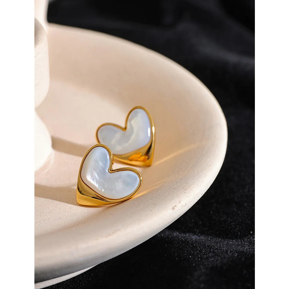 Sliced Heart Earrings