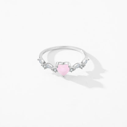 S925 Pink Heart Ring