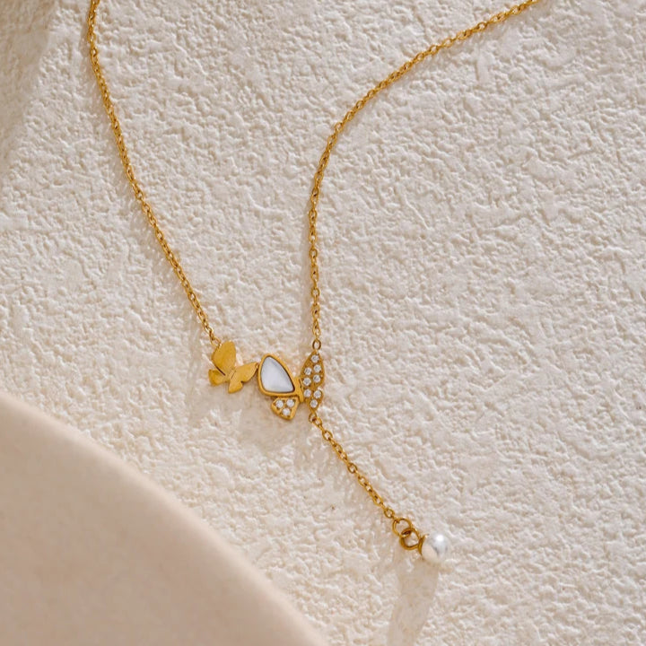 Double Butterfly Necklace