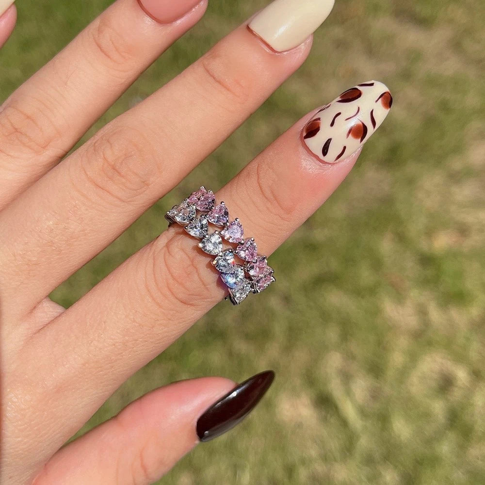 S925 Infinite Hearts Ring