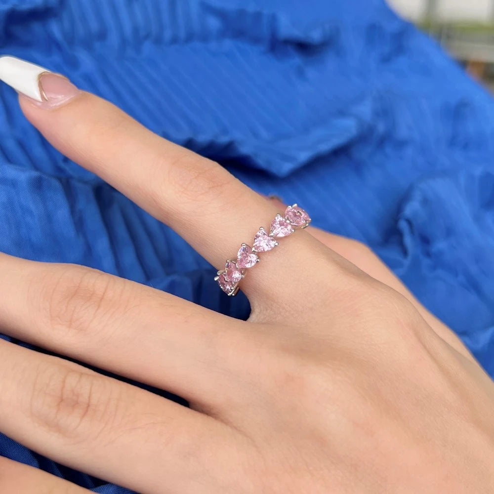 S925 Infinite Hearts Ring