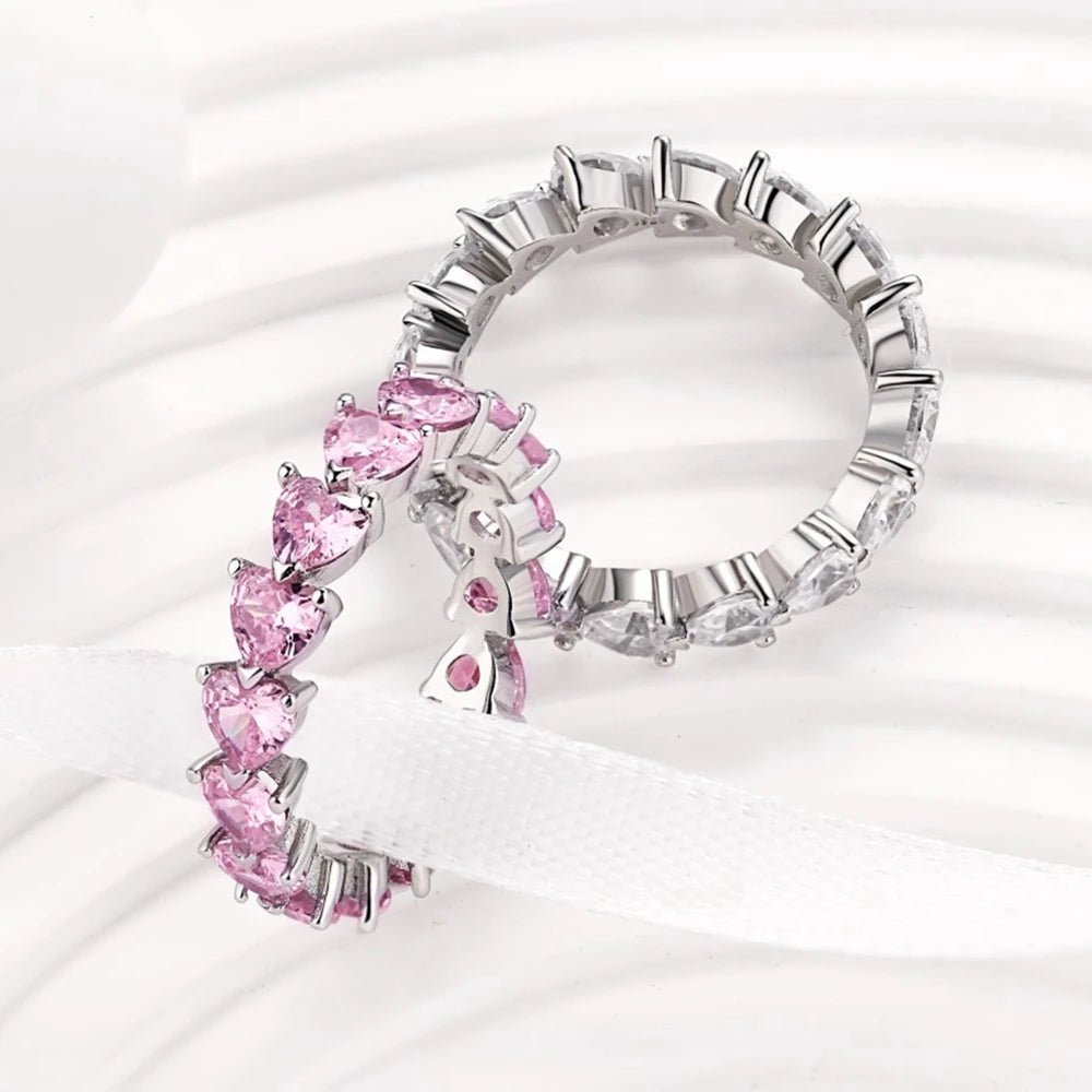 S925 Infinite Hearts Ring