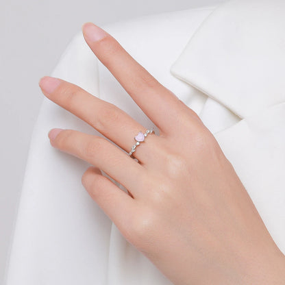 S925 Pink Heart Ring