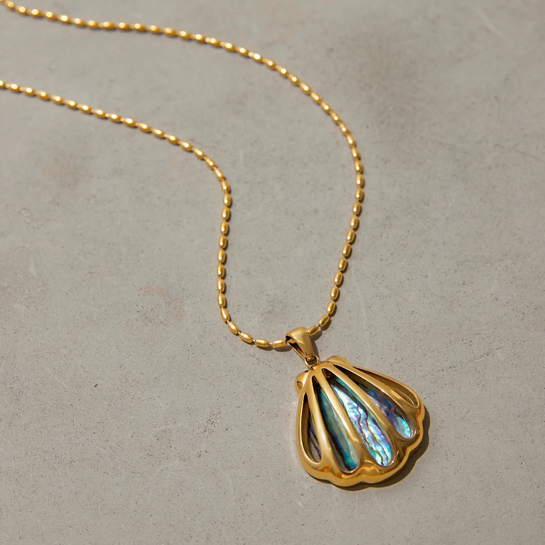 Aqua Shell Necklace