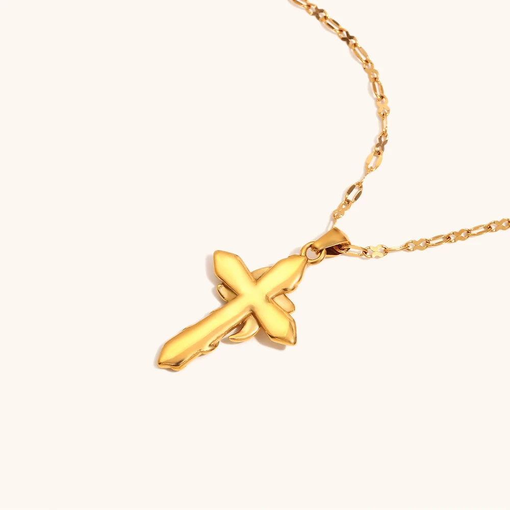 Roses Cross Necklace
